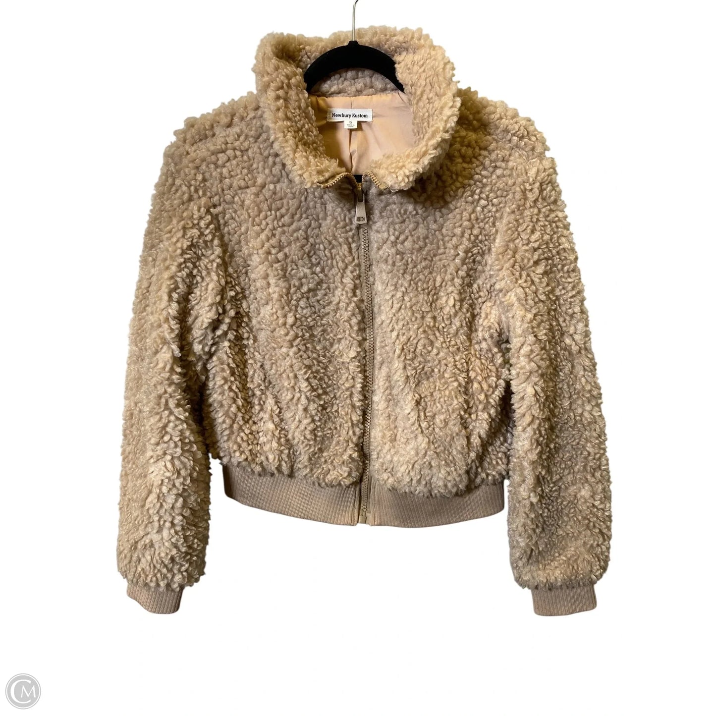 Jacket Faux Fur & Sherpa By Clothes Mentor In Tan, Size: S
