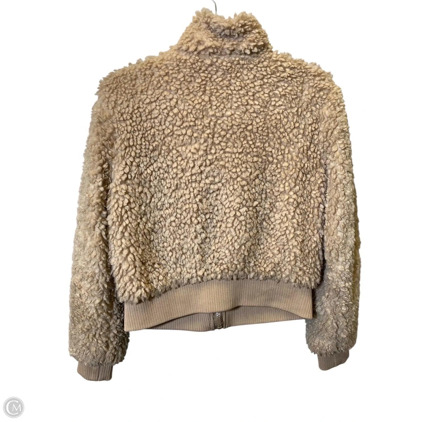 Jacket Faux Fur & Sherpa By Clothes Mentor In Tan, Size: S