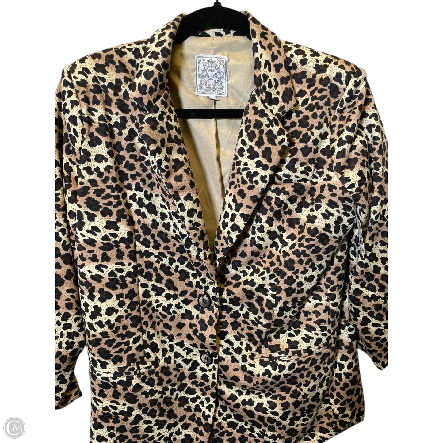 Blazer By Clothes Mentor In Animal Print, Size: L