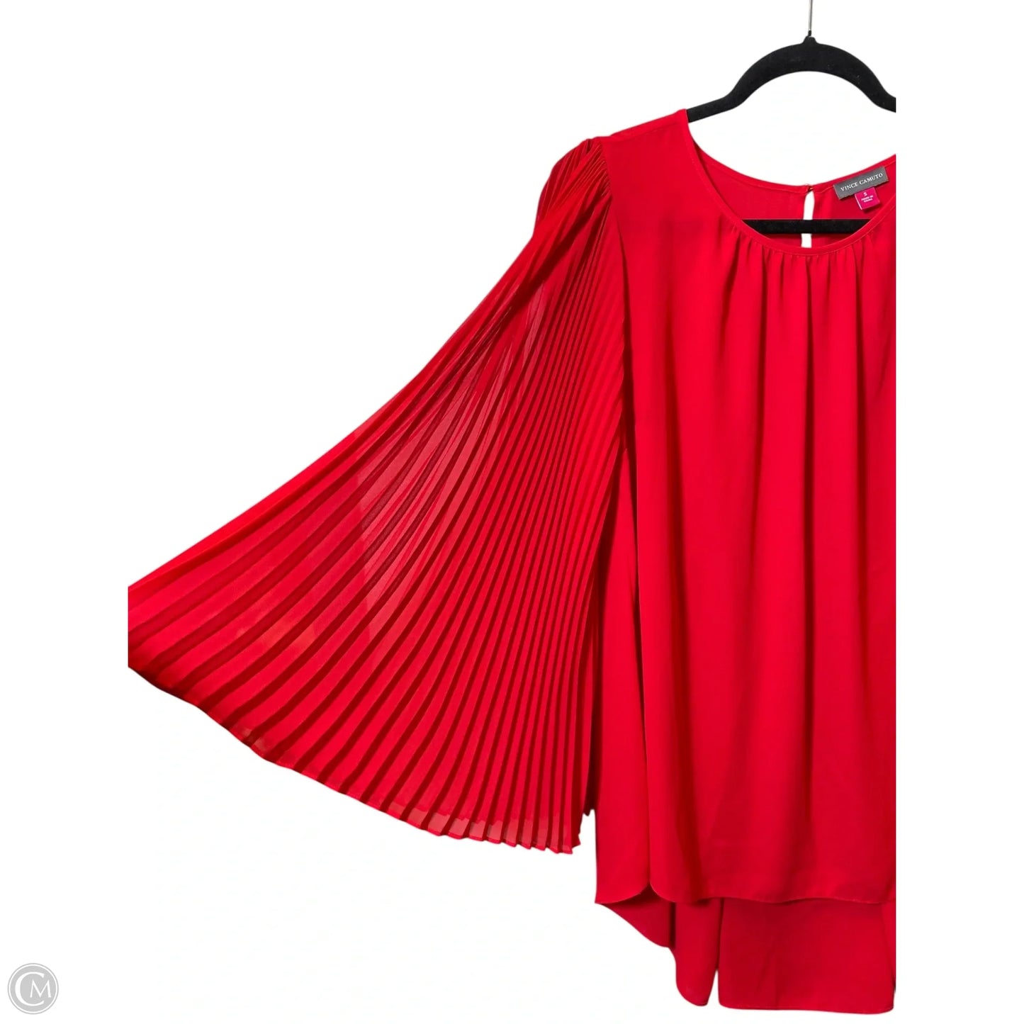 Blouse Long Sleeve By Vince Camuto In Red, Size: S