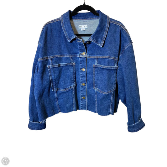 Jacket Denim By Ava & Viv In Blue Denim, Size: 2x