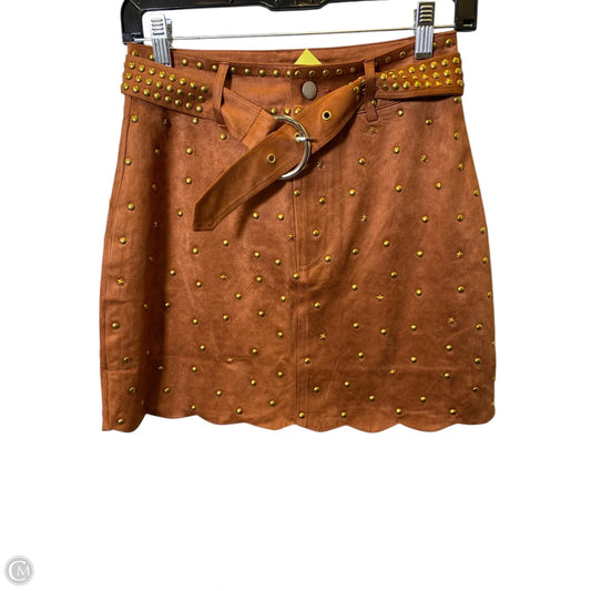 Skirt Mini & Short By Clothes Mentor In Camel, Size: S