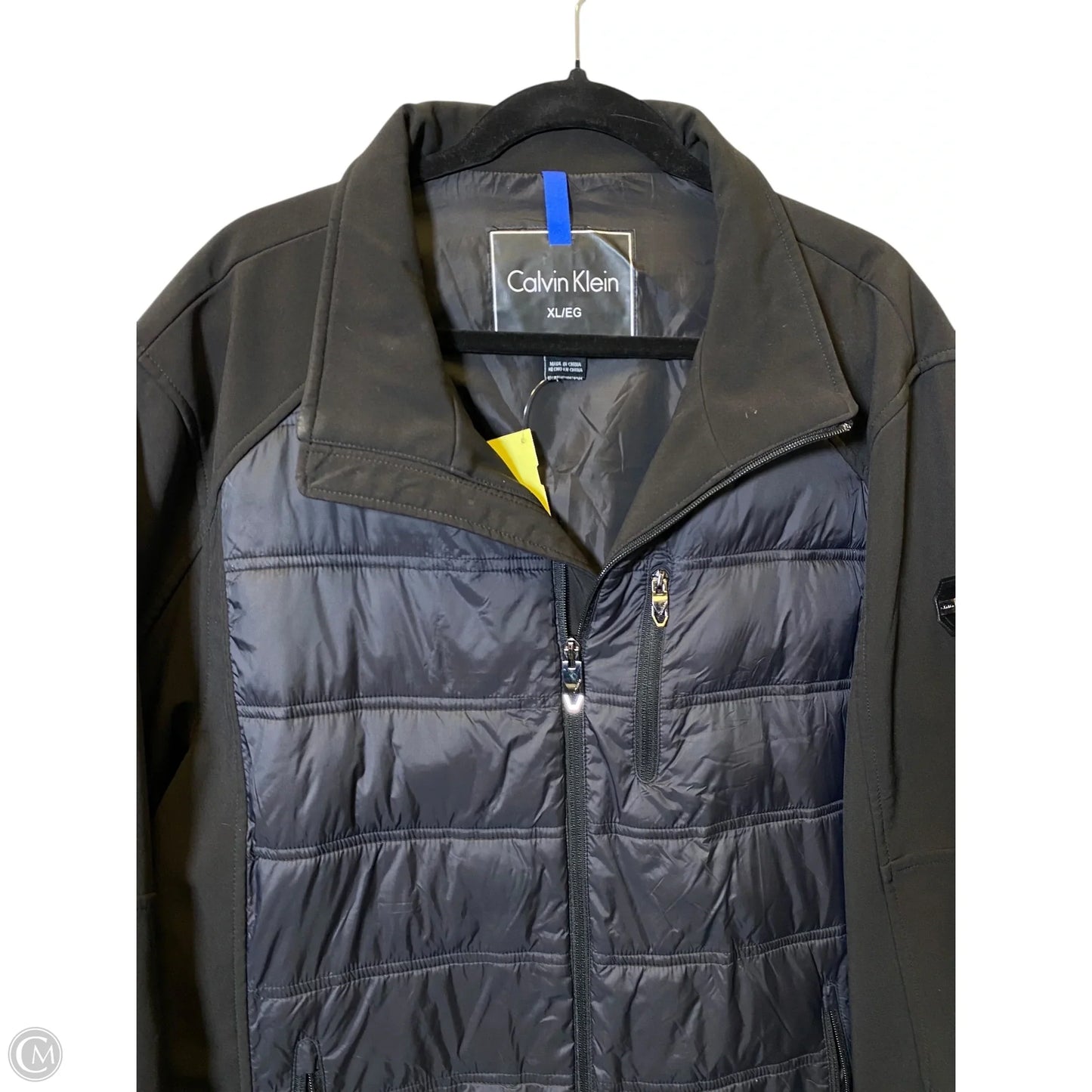 Jacket Puffer & Quilted By Calvin Klein In Black, Size: Xl