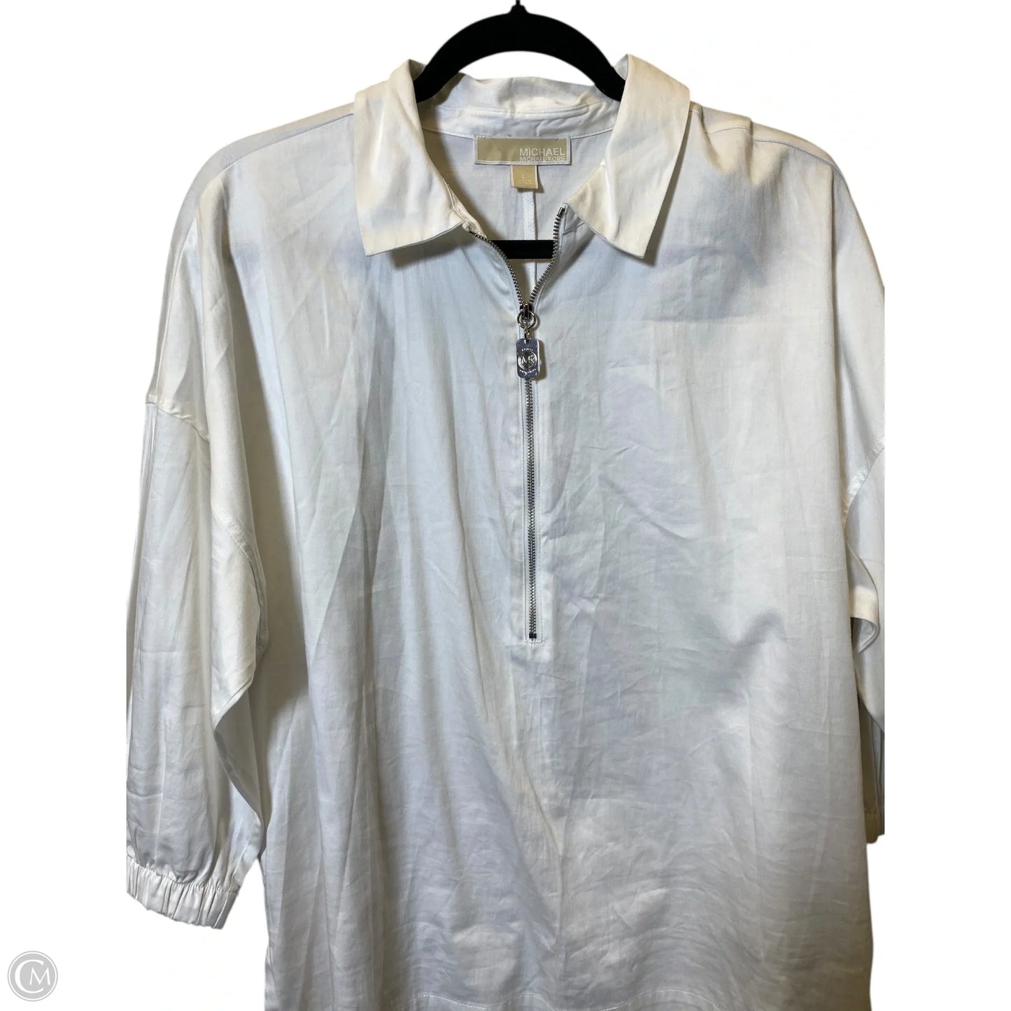 Top 3/4 Sleeve By Michael By Michael Kors In White, Size: L