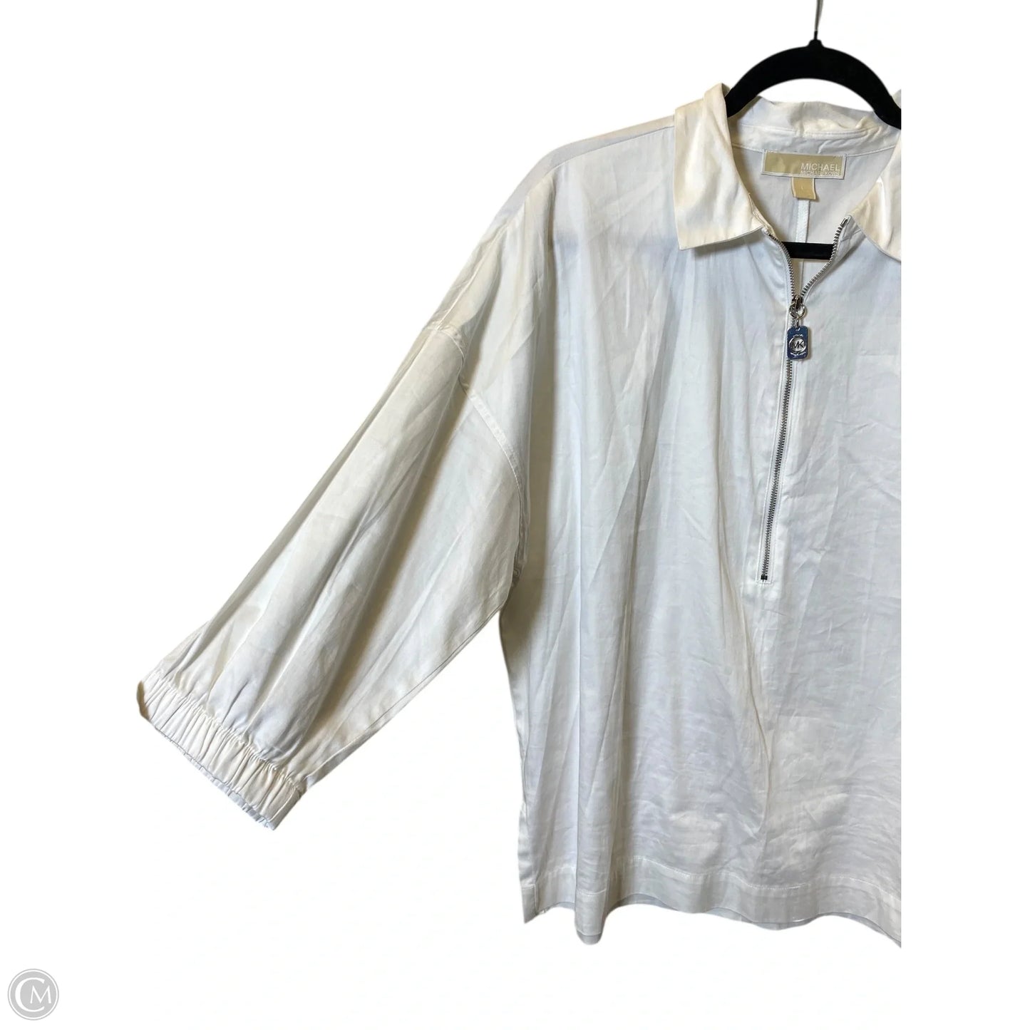 Top 3/4 Sleeve By Michael By Michael Kors In White, Size: L