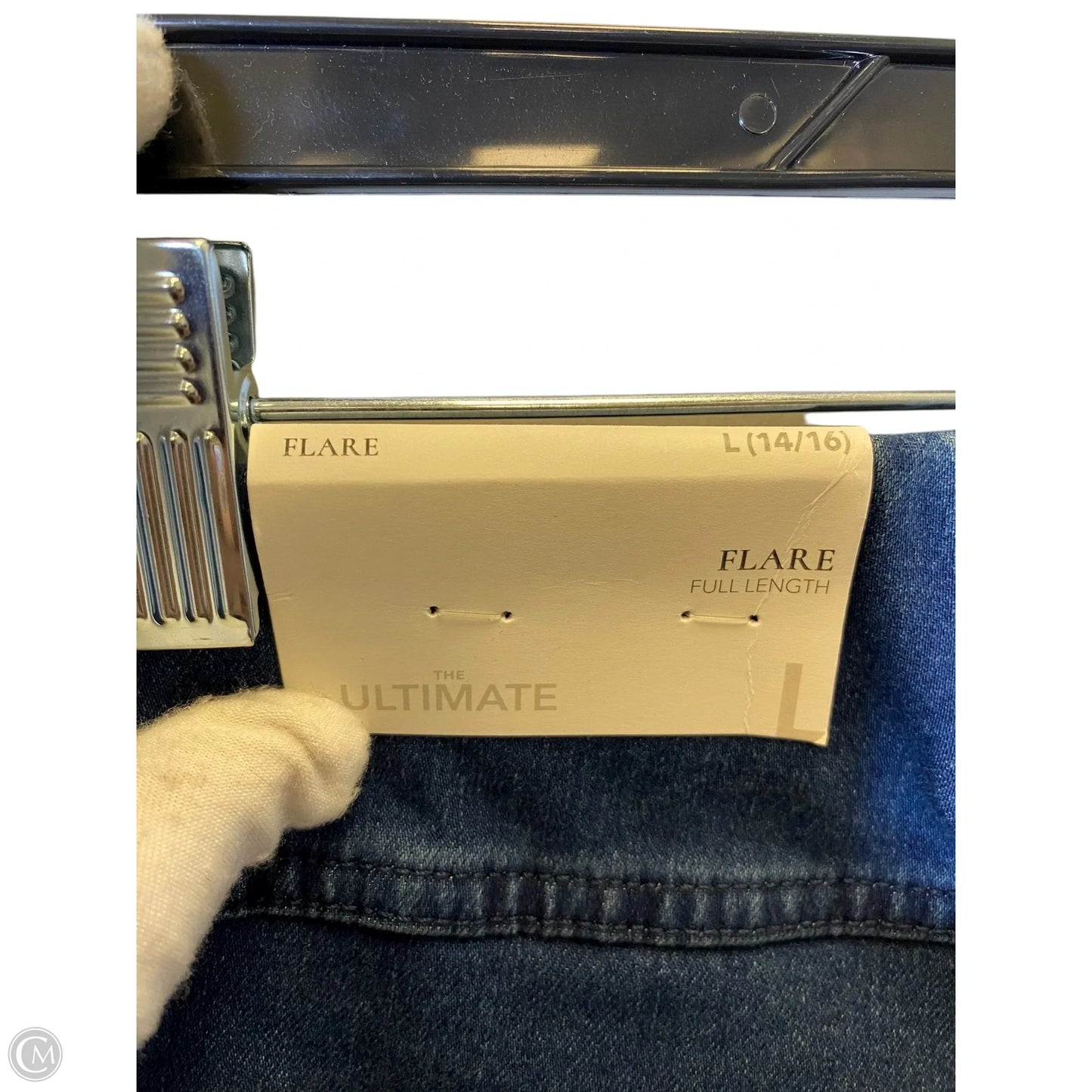 Jeans Flared By Soft Surroundings In Blue Denim, Size: L