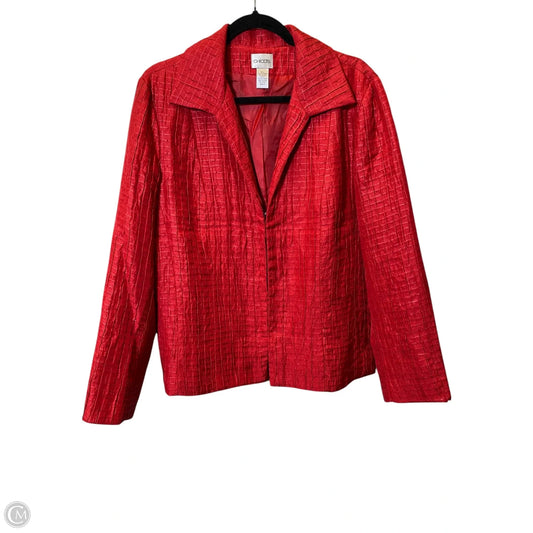 Blazer By Chicos In Red, Size: L
