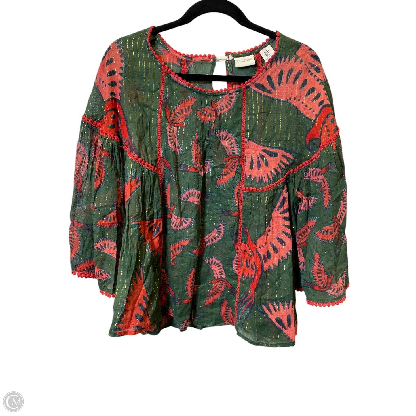 Blouse 3/4 Sleeve By Rachel Zoe In Multi-colored, Size: M