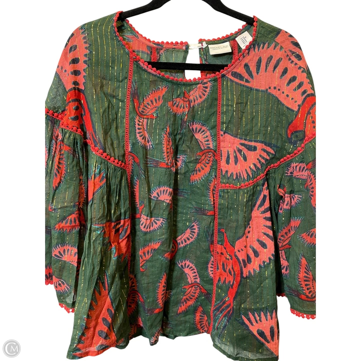 Blouse 3/4 Sleeve By Rachel Zoe In Multi-colored, Size: M