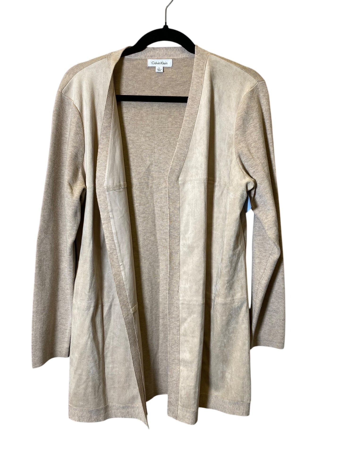 Cardigan By Calvin Klein In Beige, Size: L