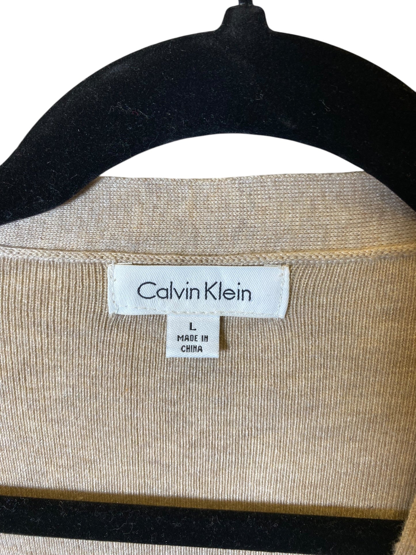 Cardigan By Calvin Klein In Beige, Size: L