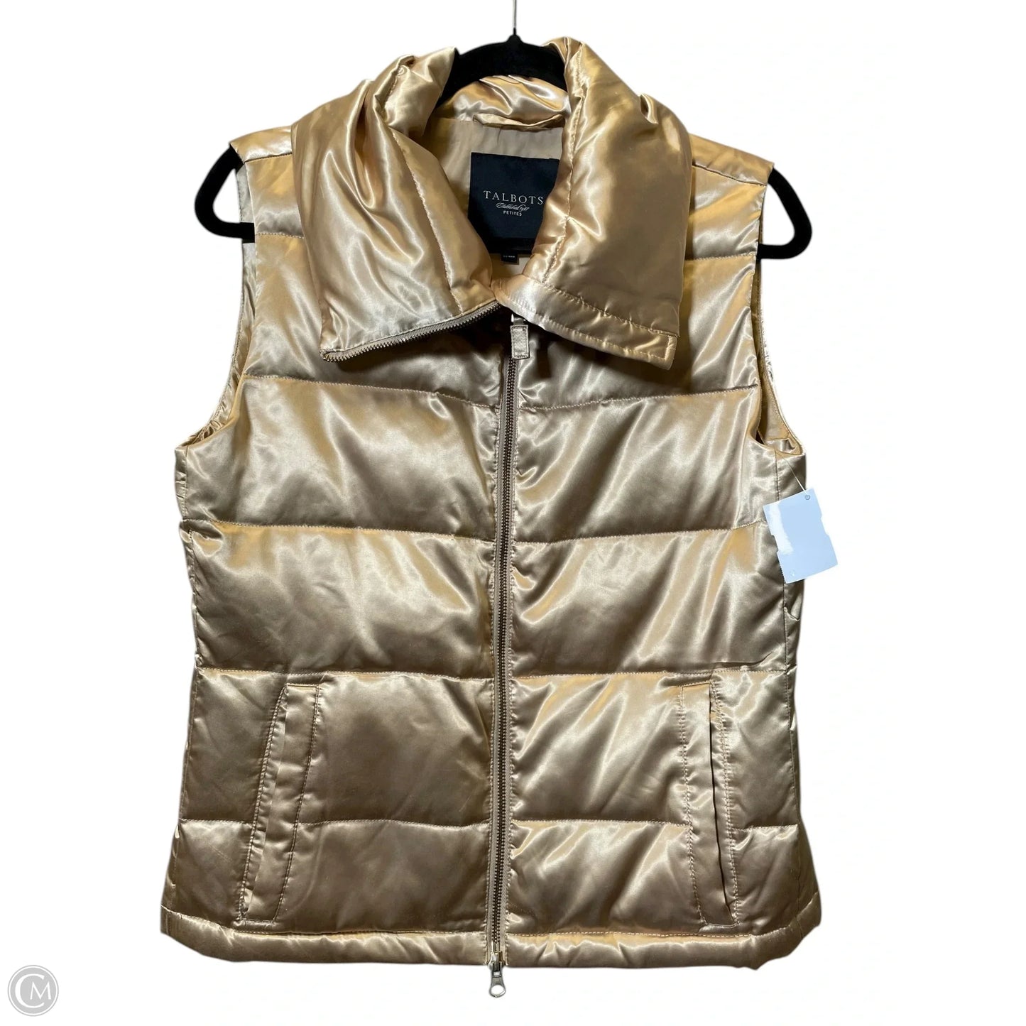 Vest Puffer & Quilted By Talbots In Gold, Size: S