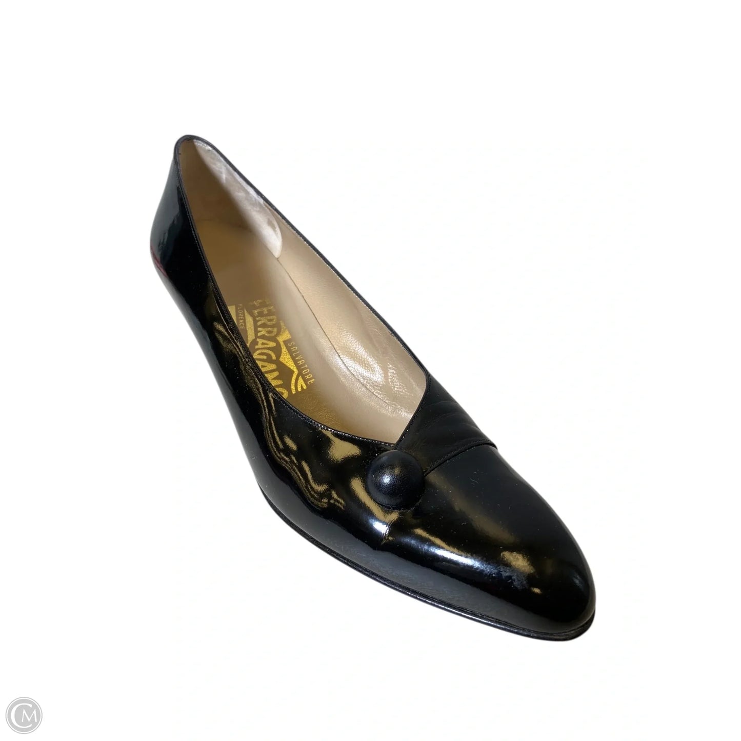 Shoes Luxury Designer By Ferragamo In Black, Size: 10