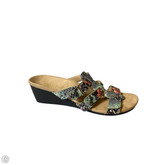 Sandals Heels Wedge By Vionic In Snakeskin Print, Size: 8
