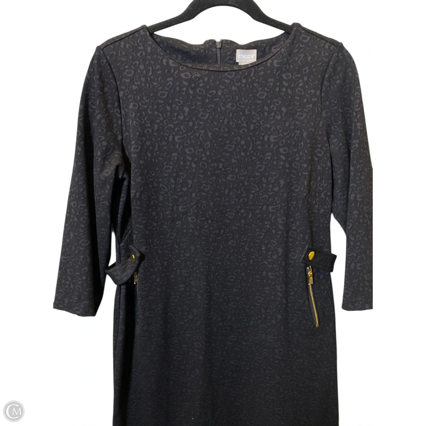 Dress Casual Midi By Chicos In Black, Size: 6