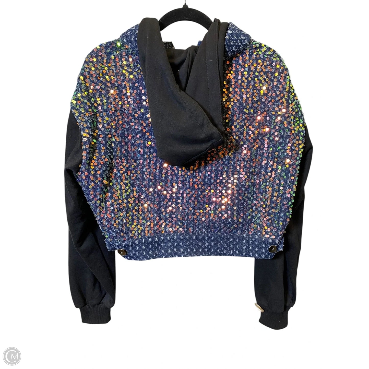 Jacket Denim By Clothes Mentor In Multi-colored, Size: M