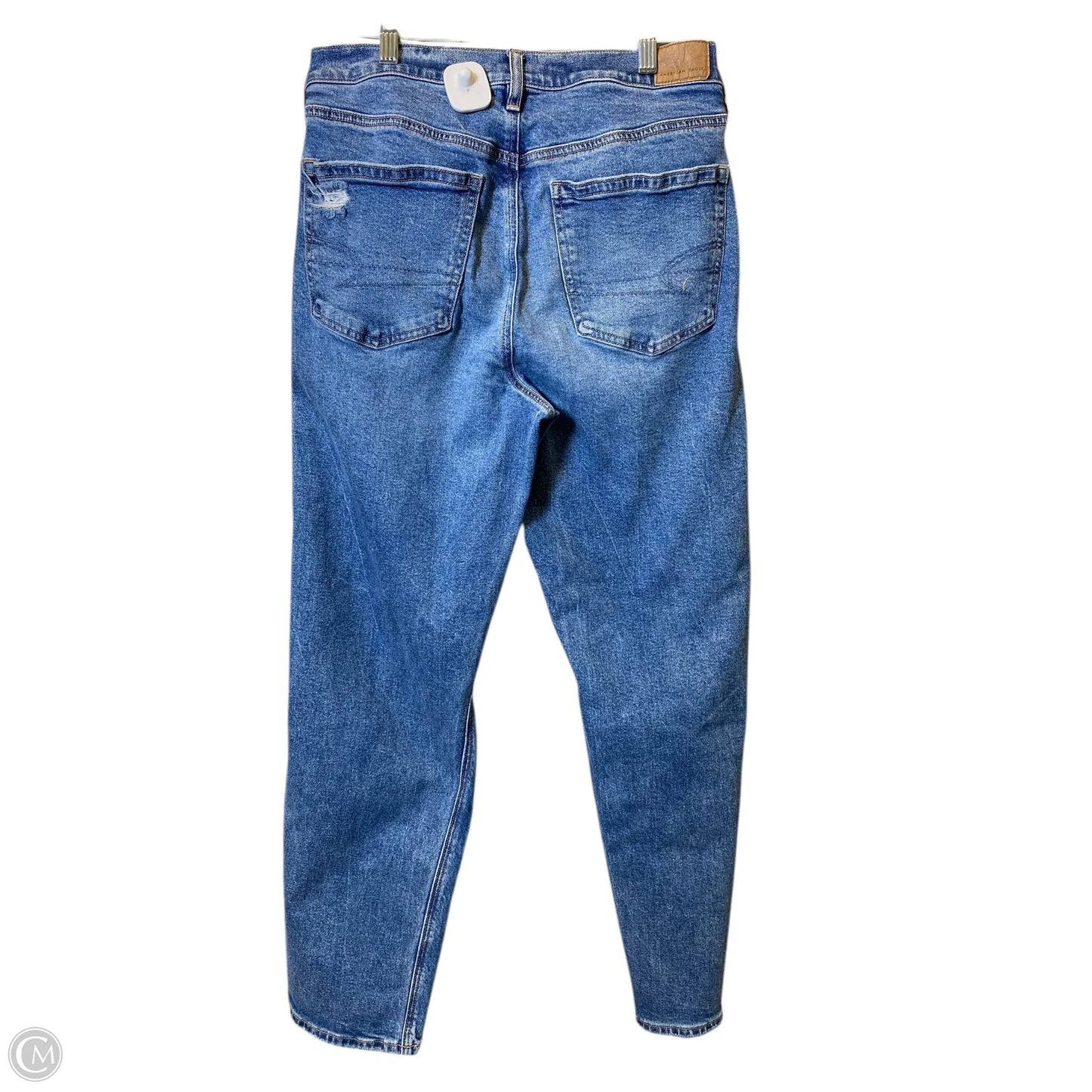 Jeans Straight By American Eagle In Blue Denim, Size: 10