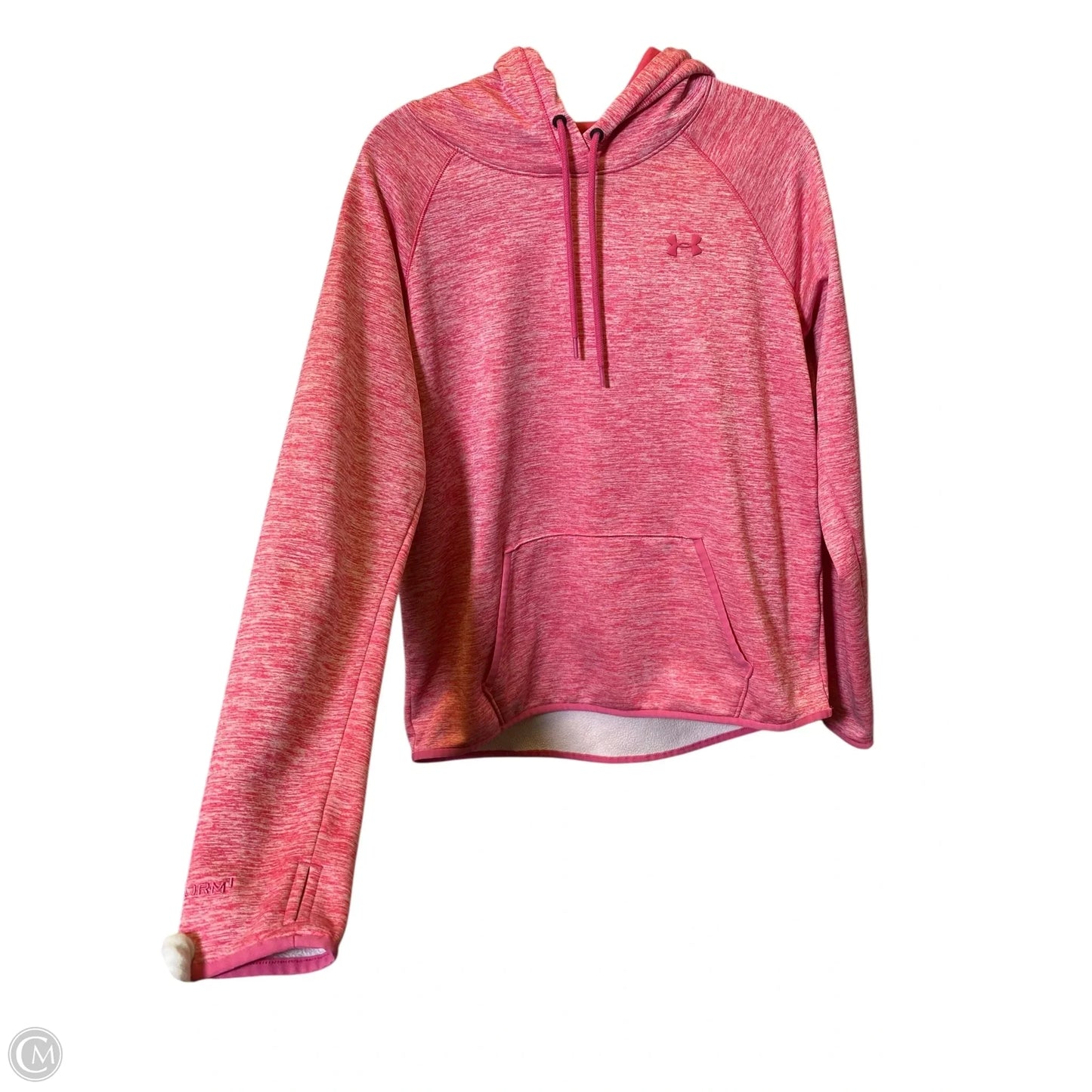 Athletic Sweatshirt Hoodie By Under Armour In Pink, Size: L