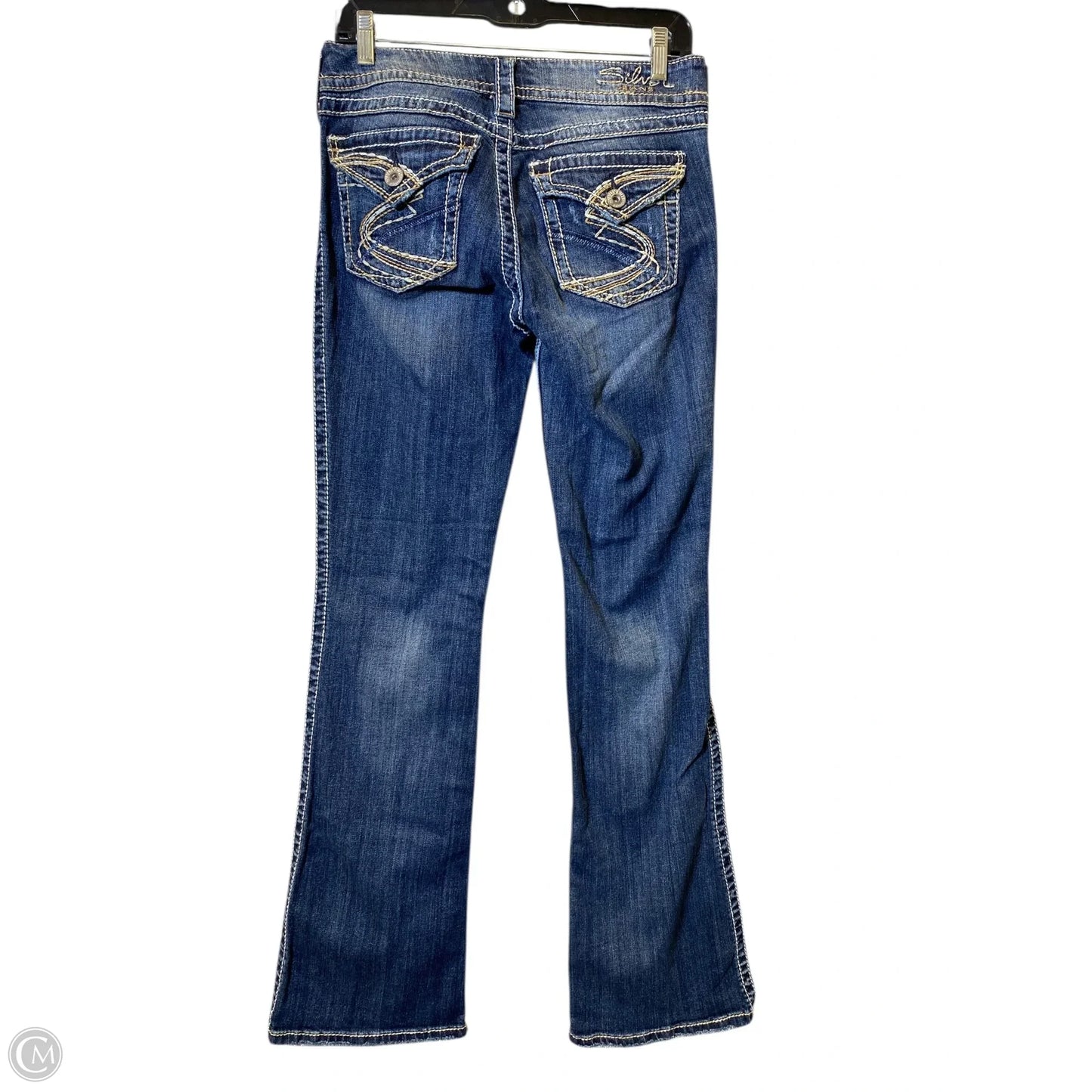 Jeans Flared By Silver In Blue Denim, Size: 4