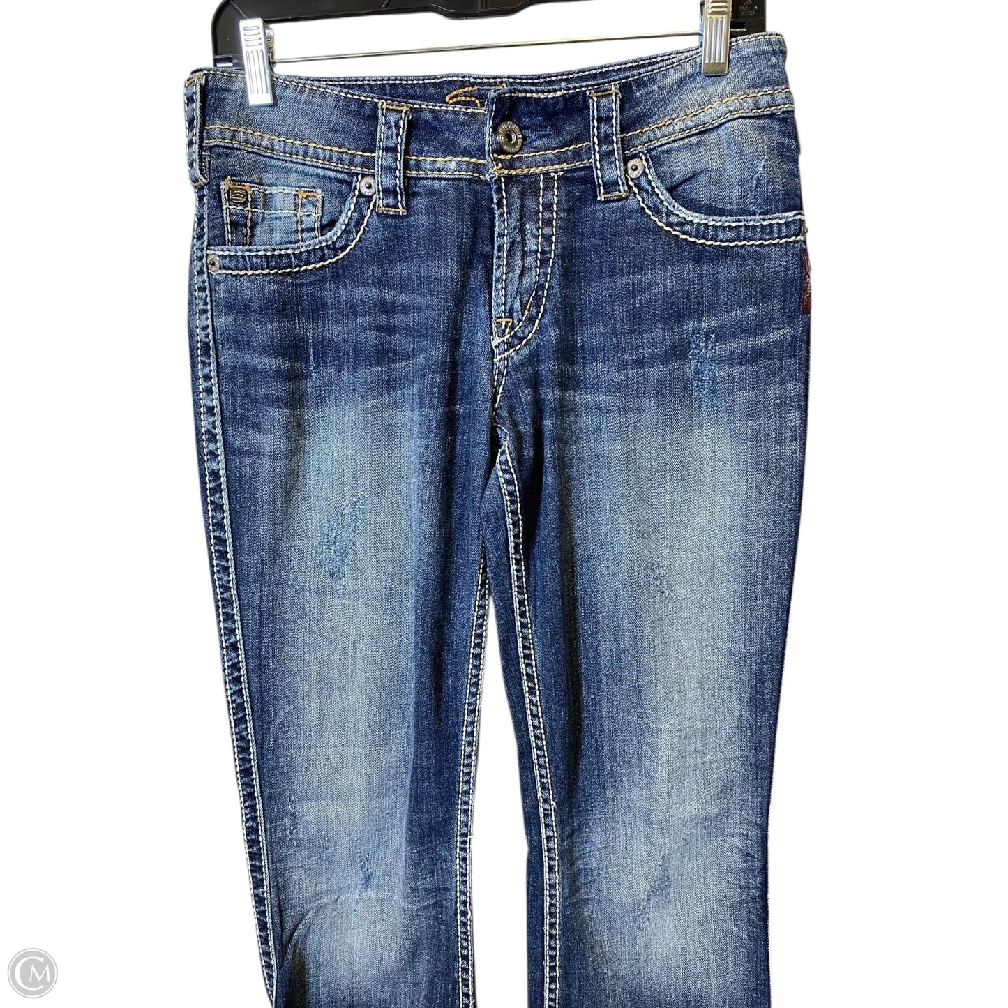 Jeans Flared By Silver In Blue Denim, Size: 4