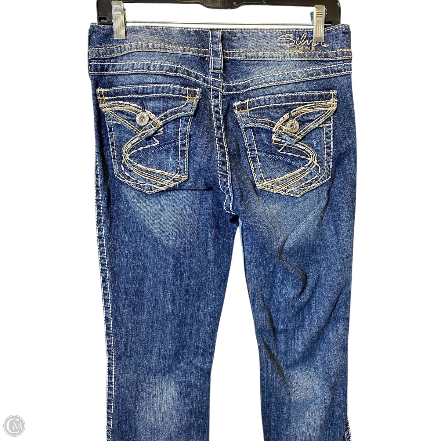 Jeans Flared By Silver In Blue Denim, Size: 4