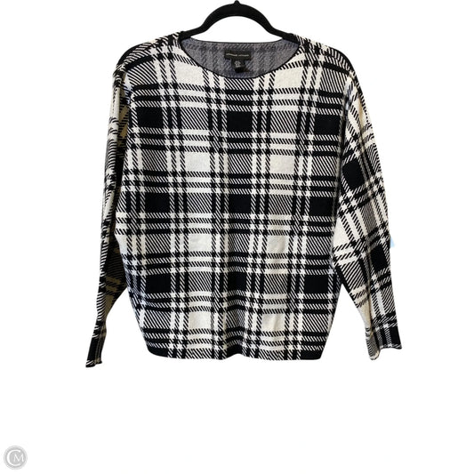 Sweater By Adrienne Vittadini In Black & White, Size: M