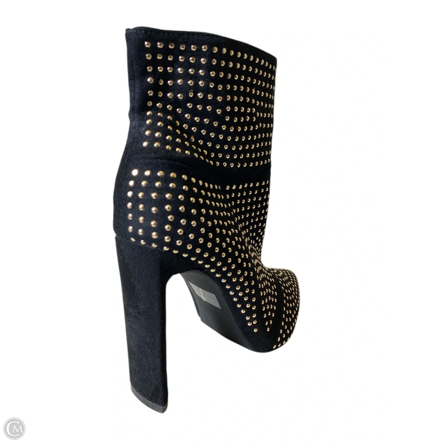 Boots Ankle Heels By Windsor In Black & Gold, Size: 6