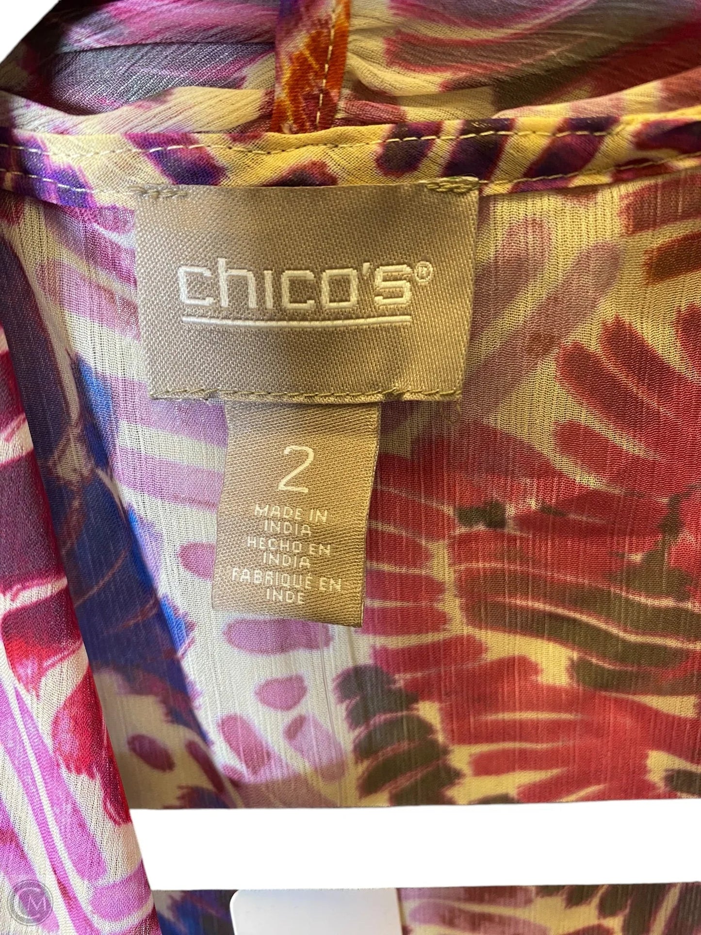 Cardigan By Chicos In Multi-colored, Size: Xs