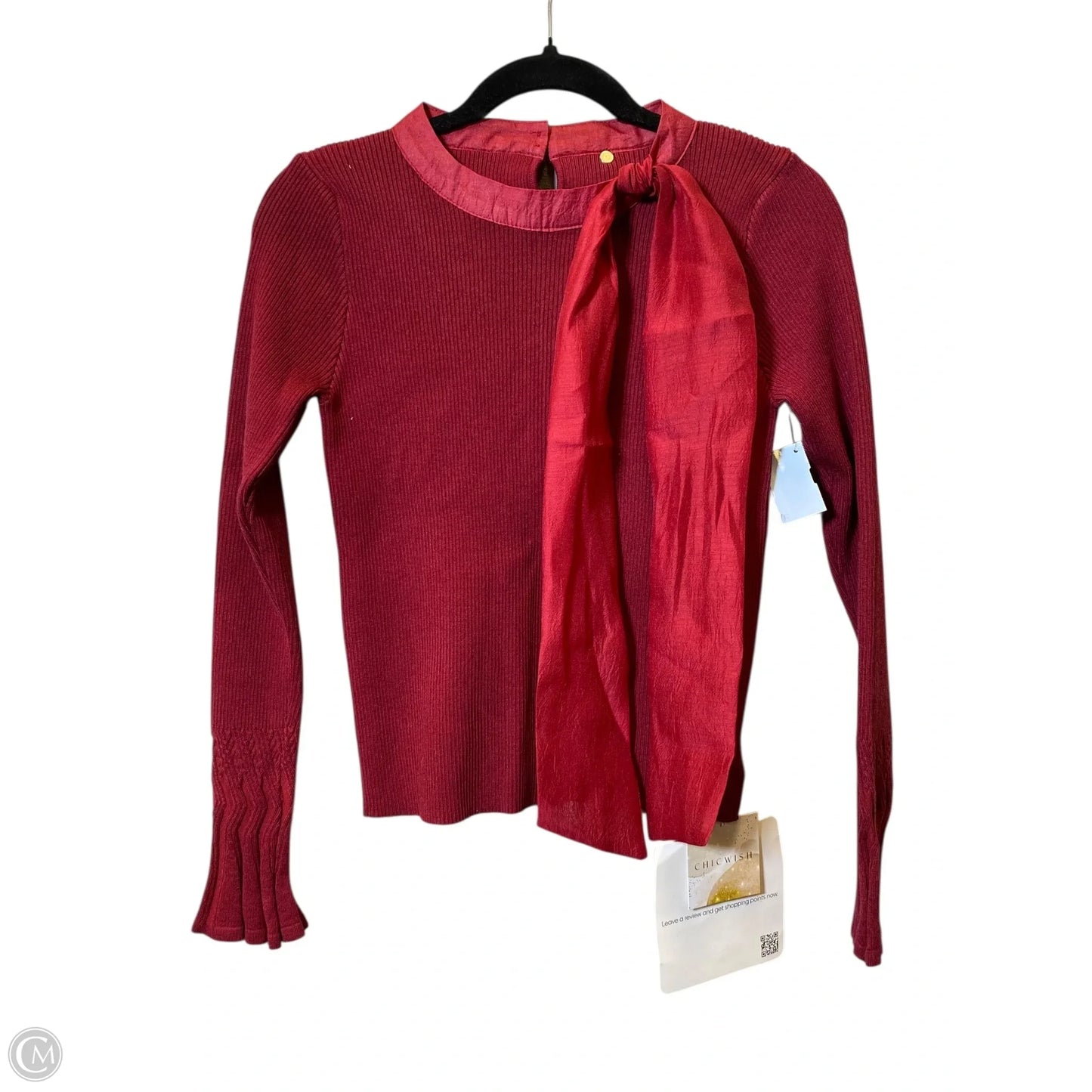 Top Long Sleeve By Chicwish In Red, Size: L