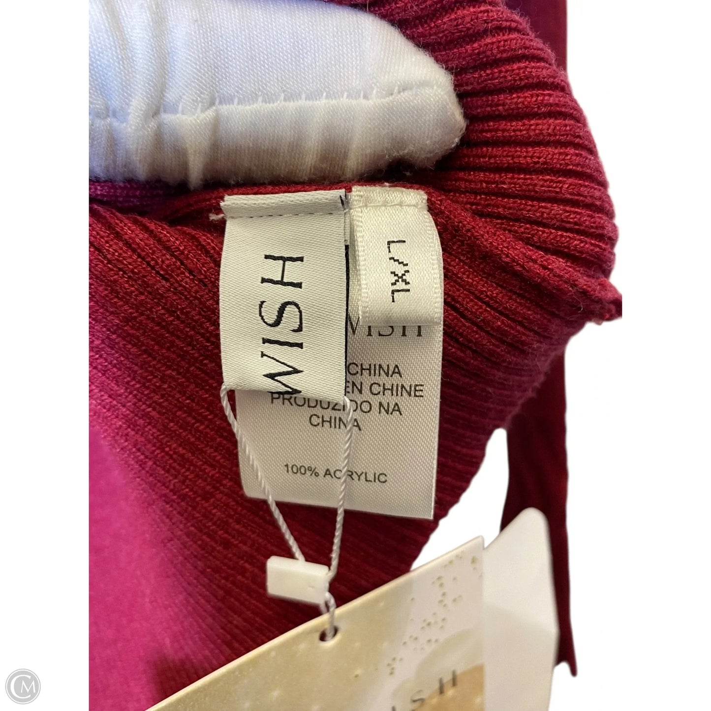 Top Long Sleeve By Chicwish In Red, Size: L