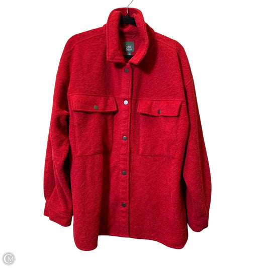 Jacket Faux Fur & Sherpa By Wild Fable In Red, Size: Xl