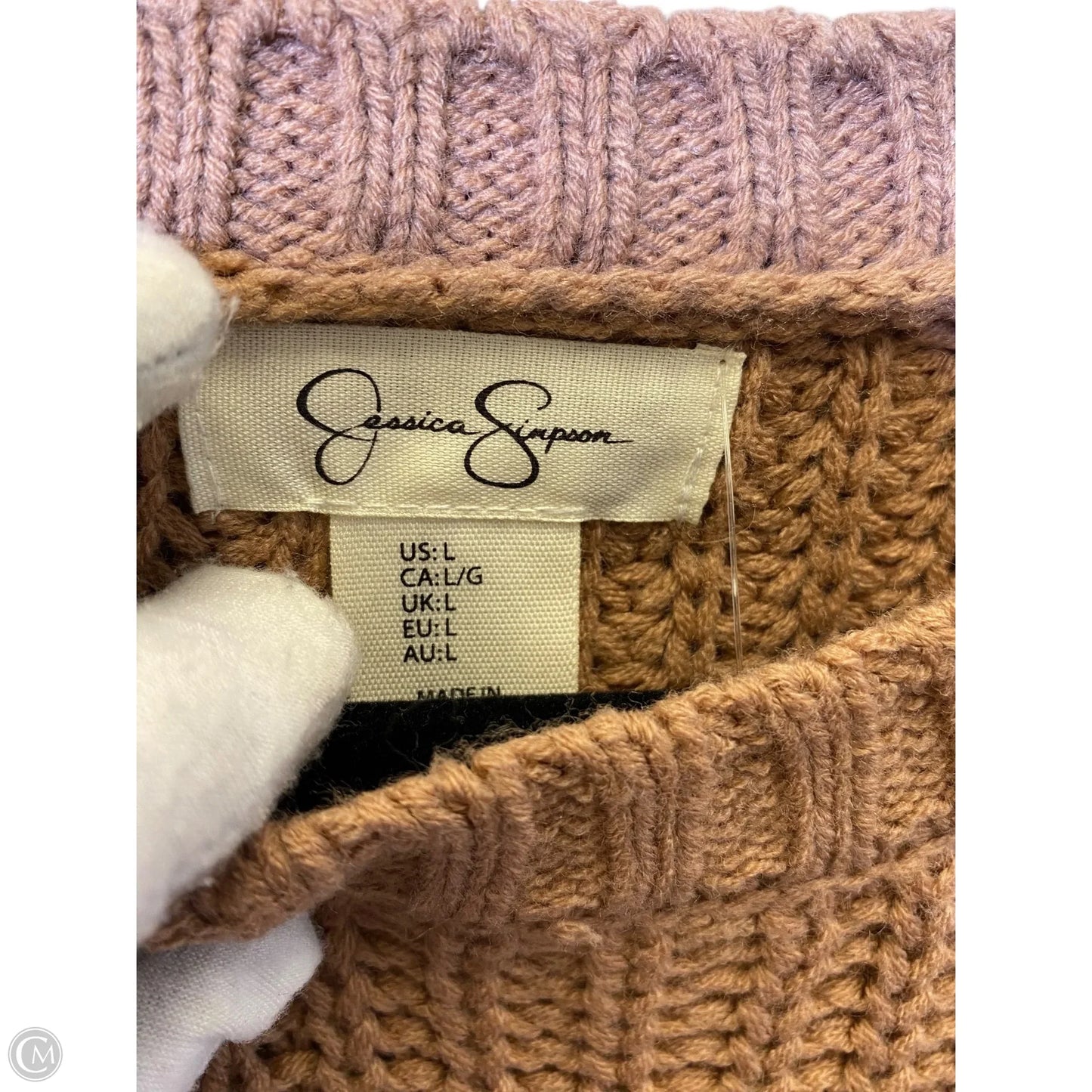 Sweater By Jessica Simpson In Bronze, Size: L