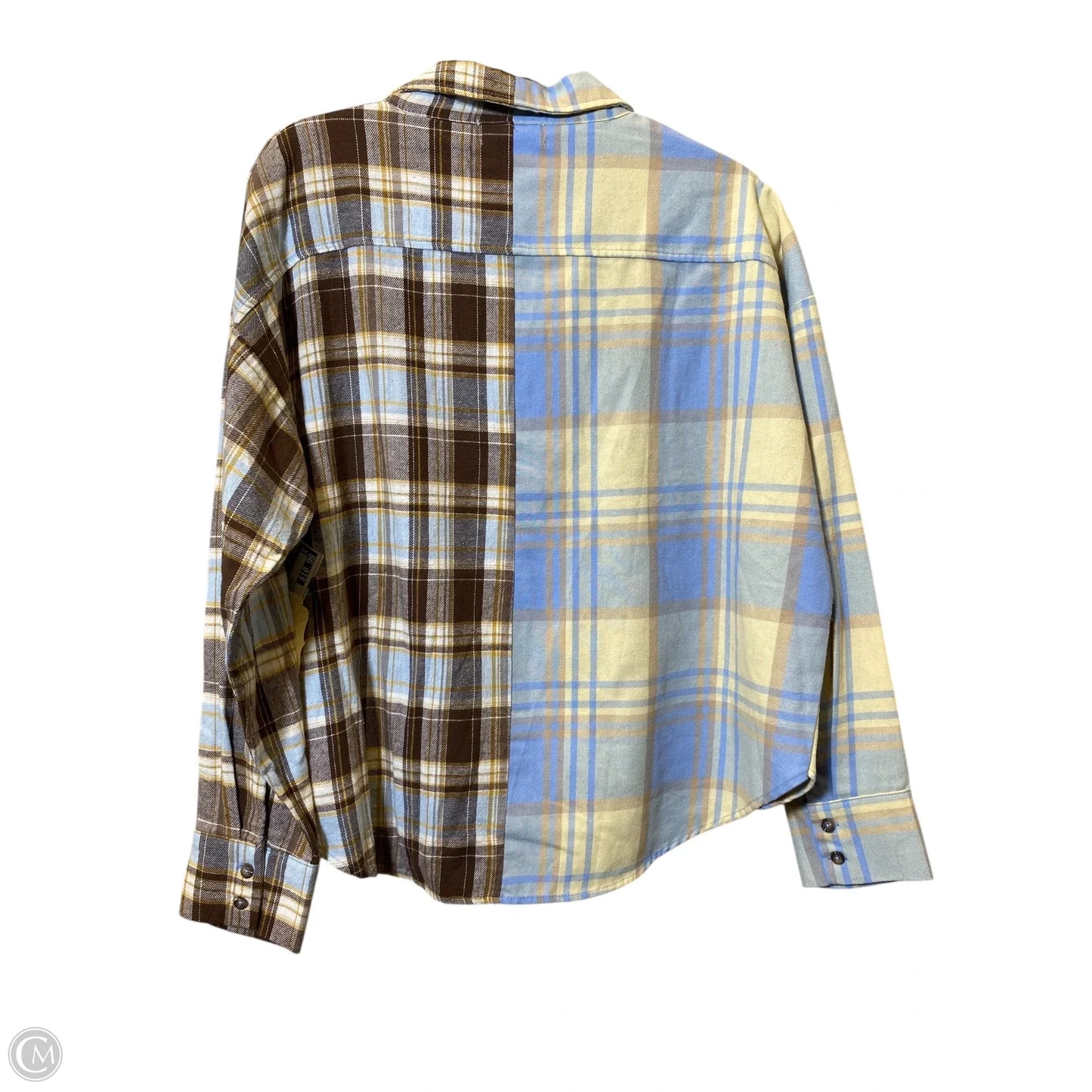 Top Long Sleeve By Altard State In Plaid Pattern, Size: L
