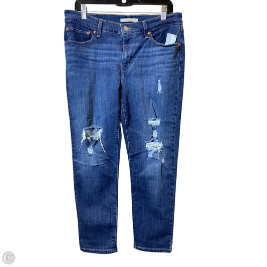 Jeans Boyfriend By Levis In Blue Denim, Size: 10