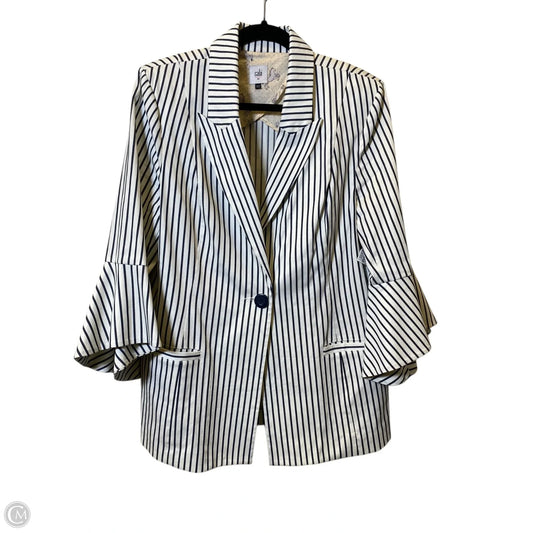 Blazer By Cabi In Striped Pattern, Size: 14