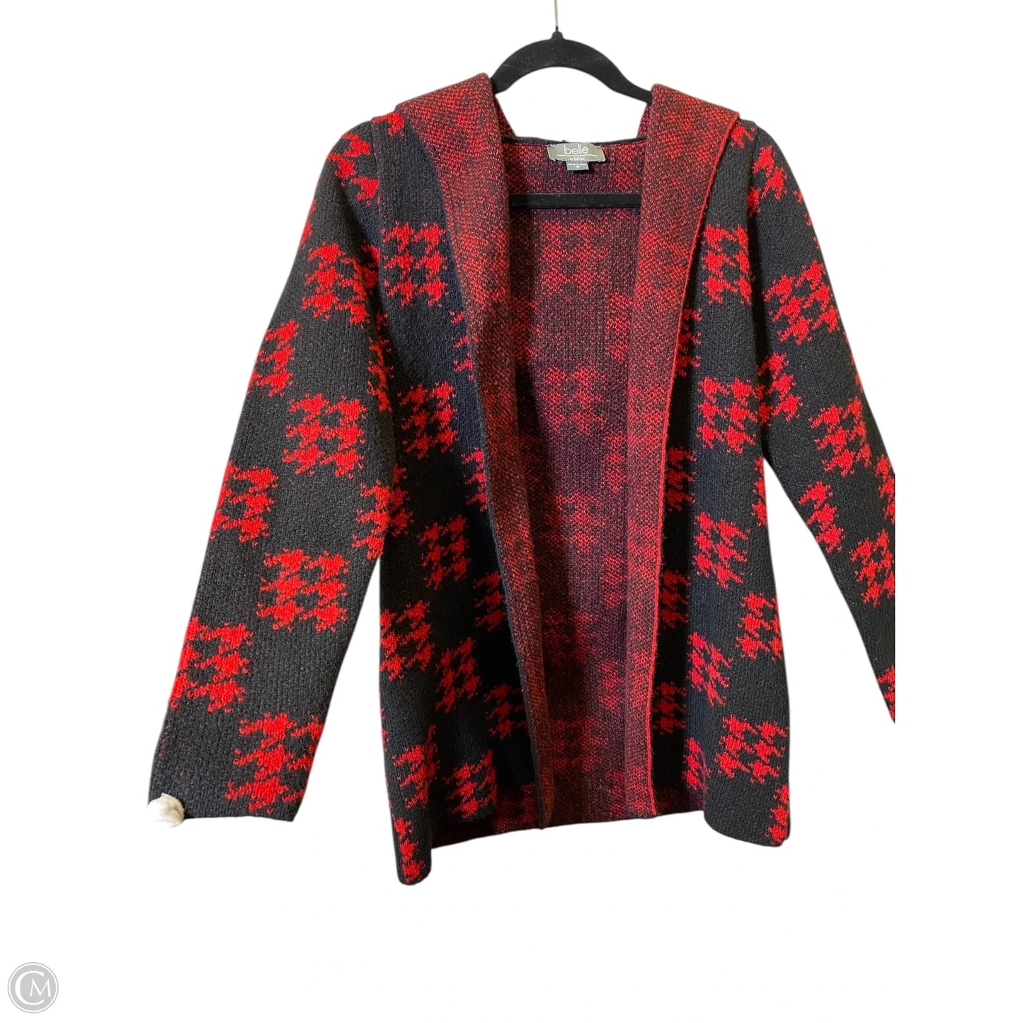 Cardigan By Belldini In Black & Red, Size: M