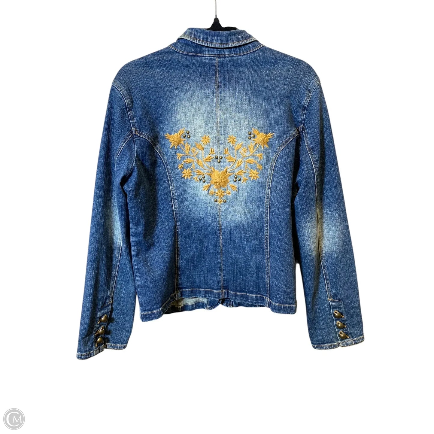 Jacket Denim By Faded Glory In Blue Denim, Size: 16