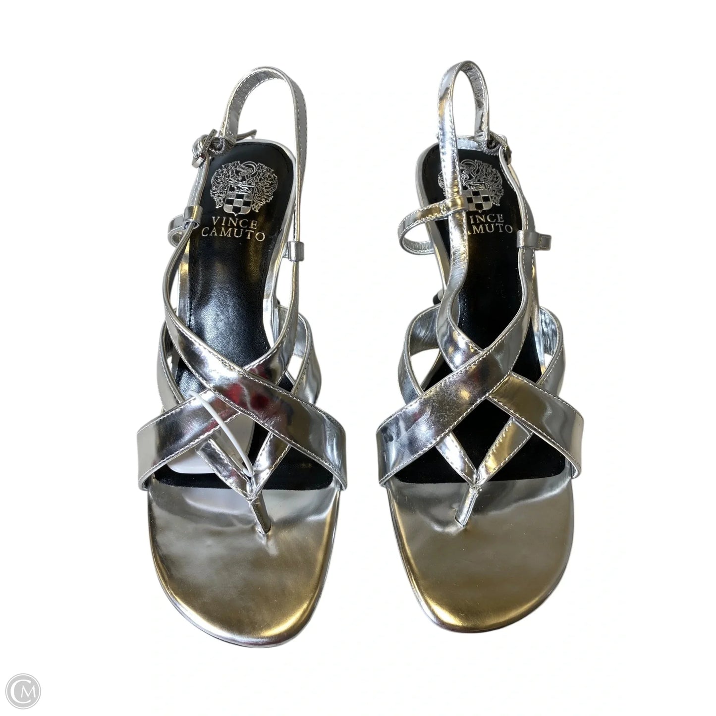 Shoes Heels Kitten By Vince Camuto In Silver, Size: 8.5