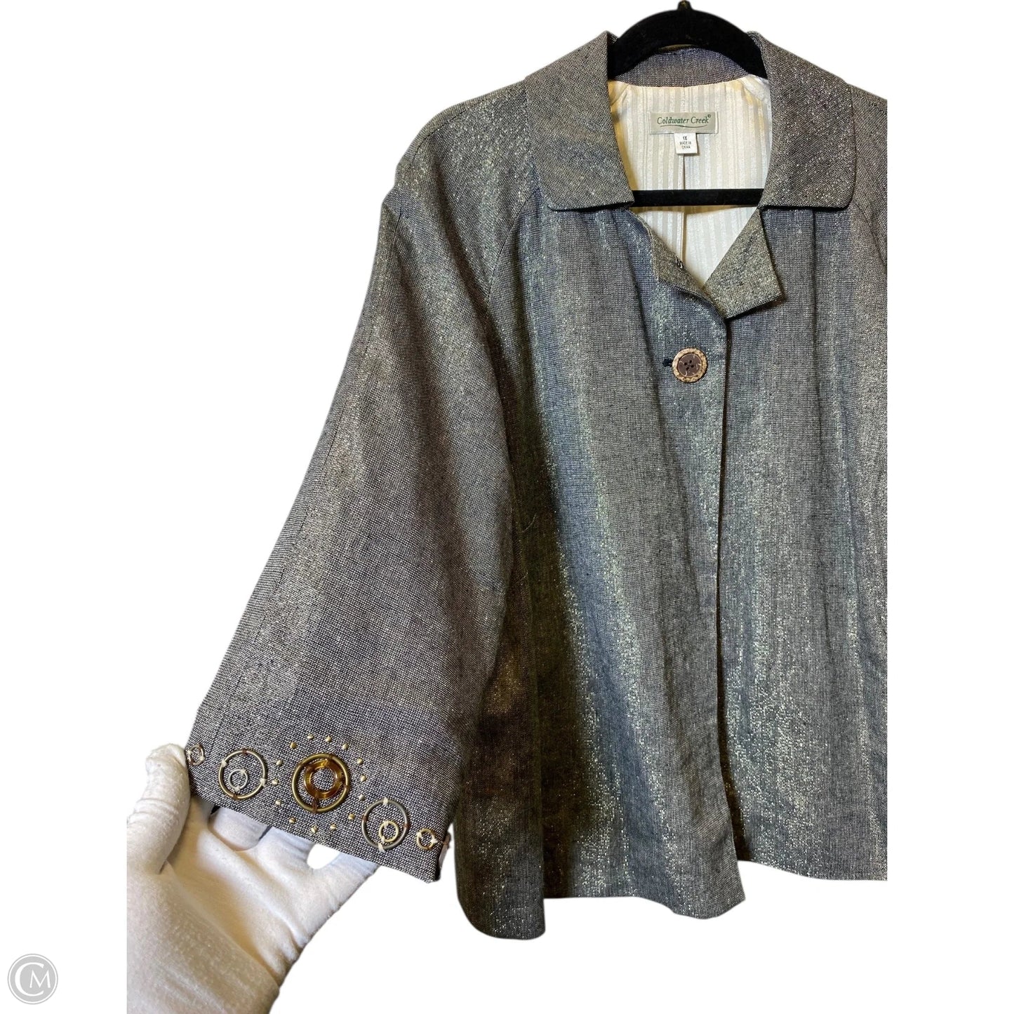 Blazer By Coldwater Creek In Silver, Size: 1x