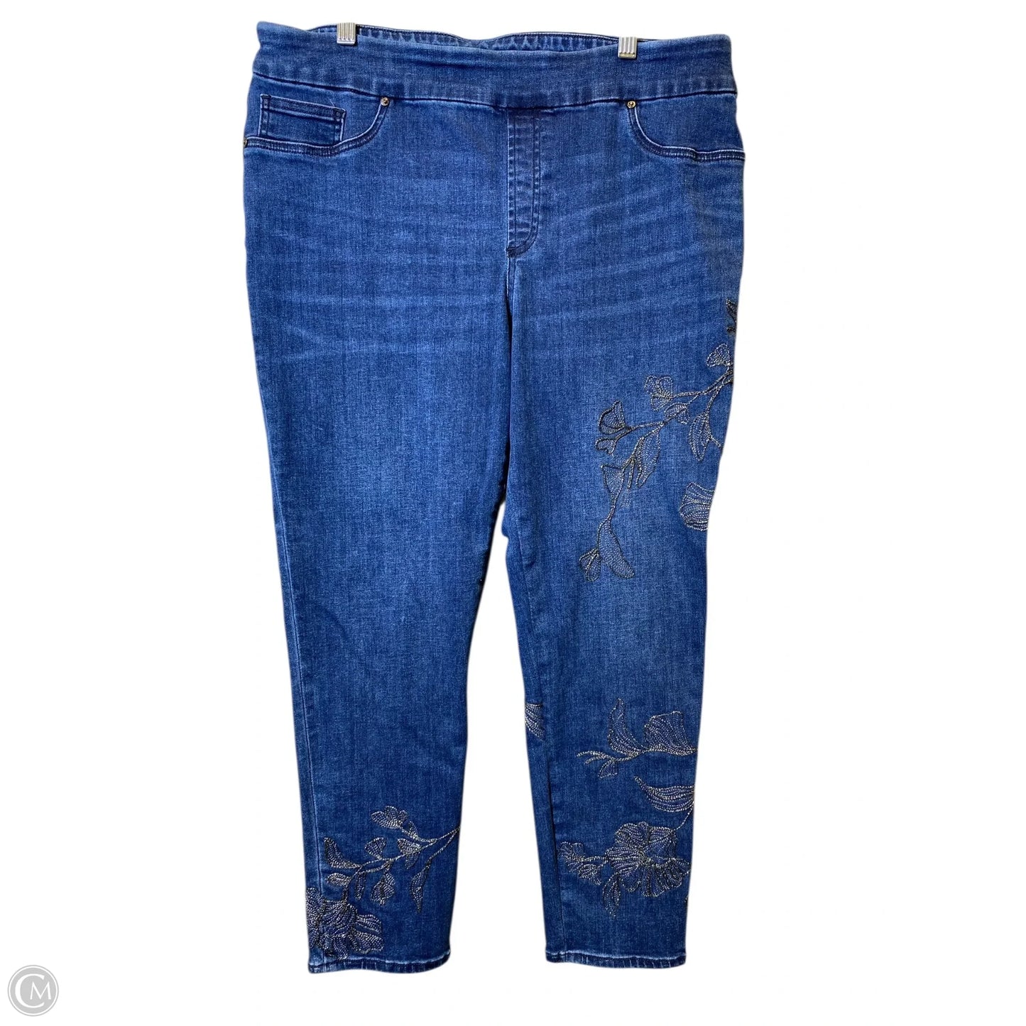 Jeans Skinny By Chicos In Blue Denim, Size: 14