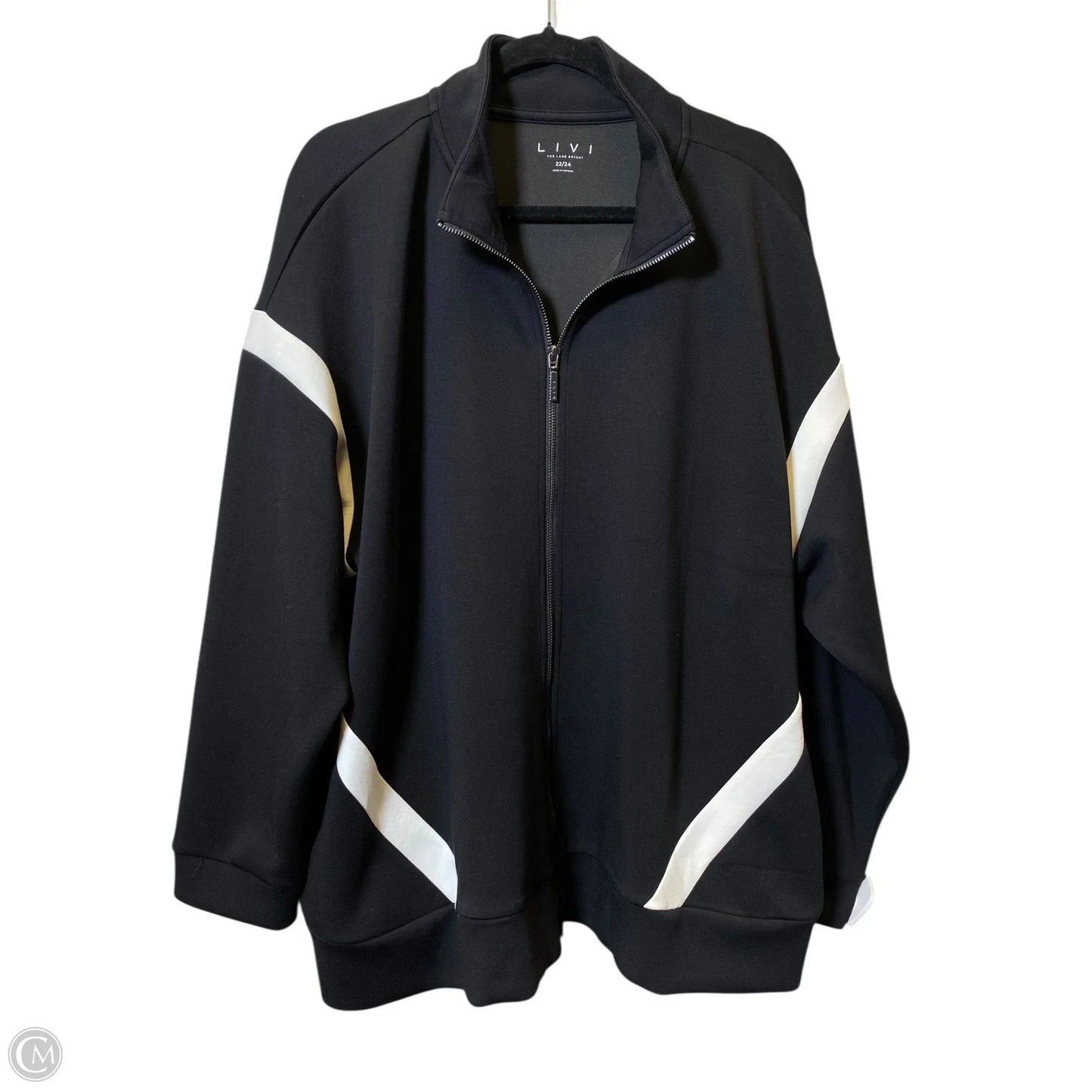 Athletic Jacket By Lane Bryant In Black & White, Size: 3x