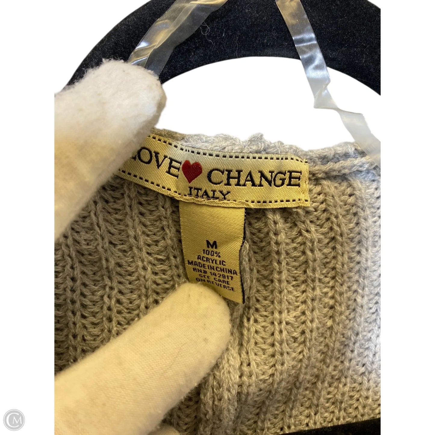 Cardigan By Clothes Mentor In Grey, Size: M