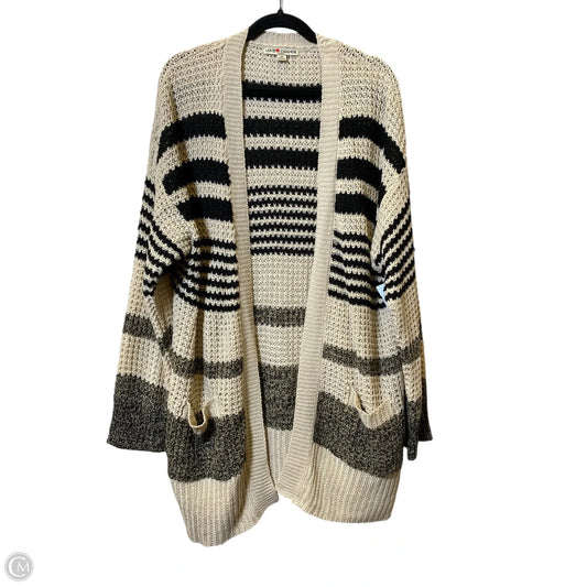 Cardigan By Clothes Mentor In Black & Tan, Size: 3x
