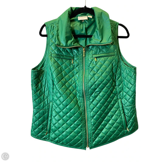 Vest Puffer & Quilted By Zenergy By Chicos In Green, Size: L
