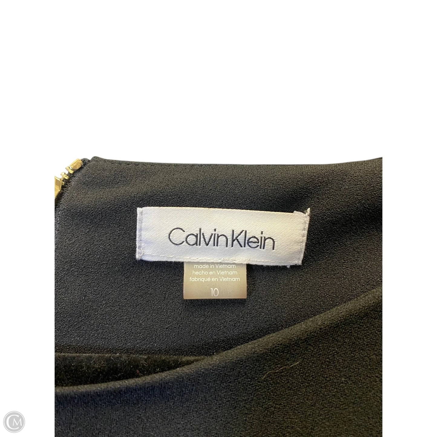 Dress Casual Midi By Calvin Klein In Black, Size: M