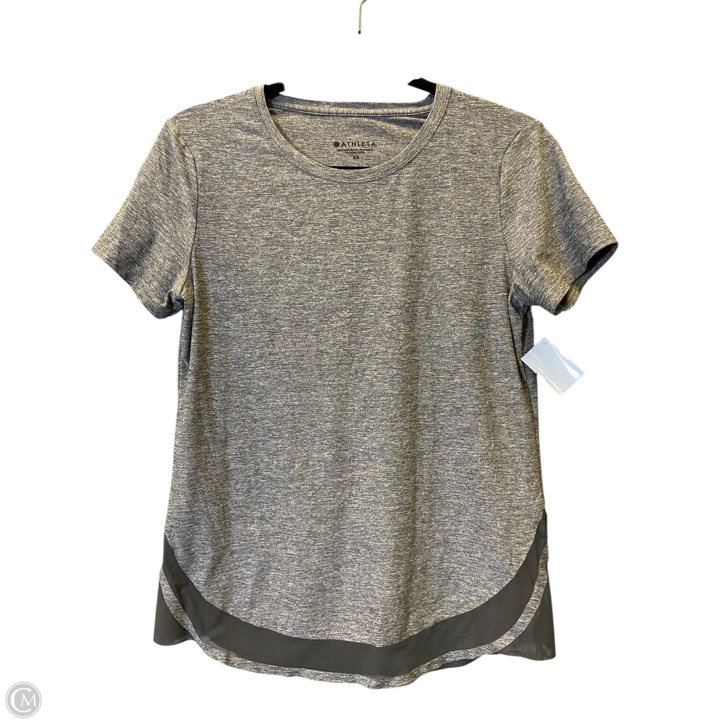 Athletic Top Short Sleeve By Athleta In Grey, Size: Xs