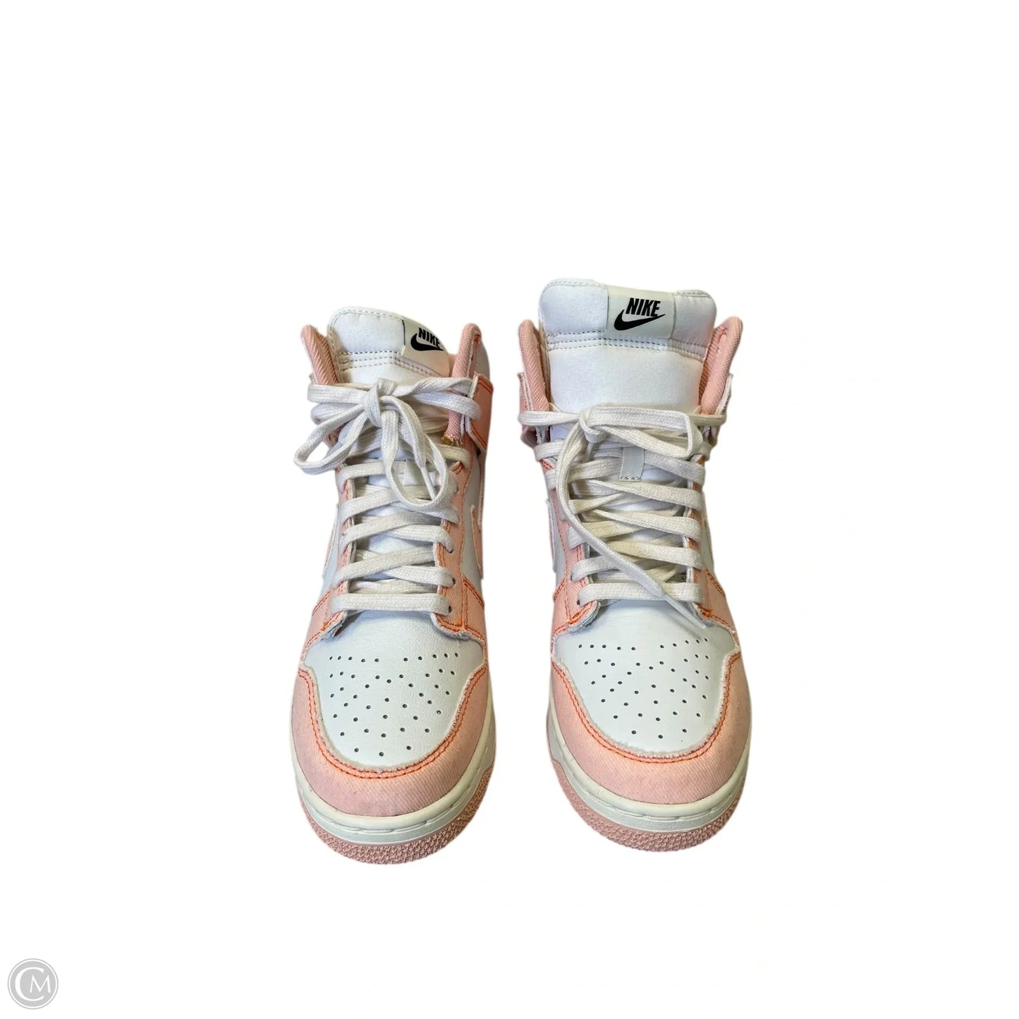 Shoes Sneakers By Nike In Orange & White, Size: 8.5