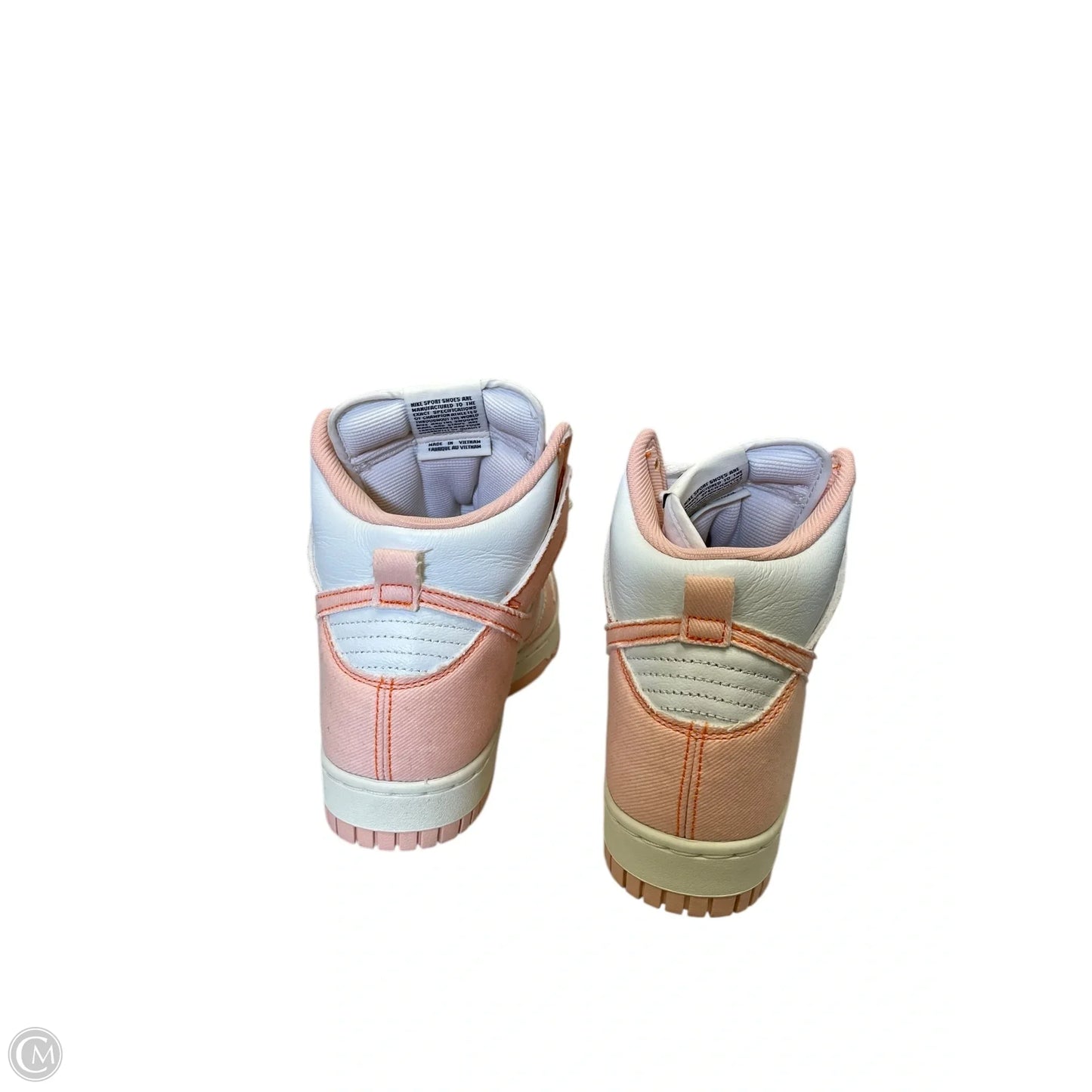 Shoes Sneakers By Nike In Orange & White, Size: 8.5