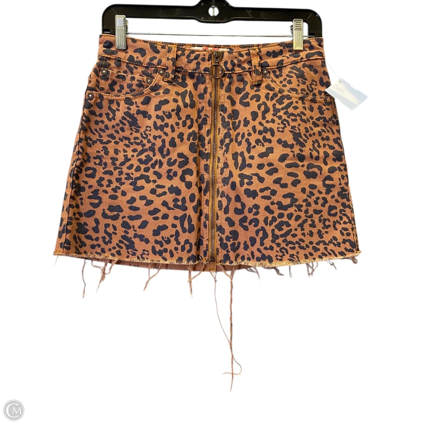 Skirt Mini & Short By Free People In Animal Print, Size: 2