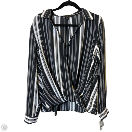 Top Long Sleeve By Zac And Rachel In Striped Pattern, Size: L